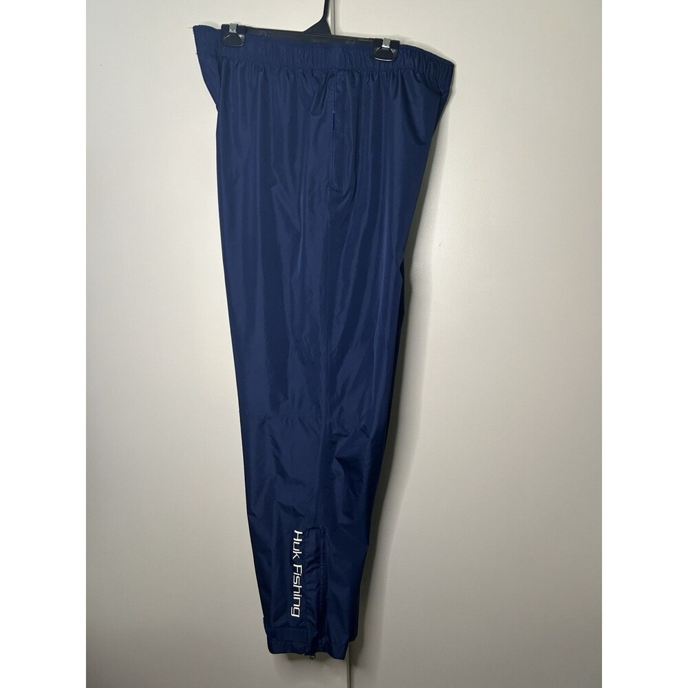 Huk Performance Fishing Rain Pants Mens XXL Navy Blue Waterproof Packable Gear - Picture 5 of 7